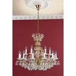Candelabru modern cristal alama Aur 24k 18xE14/40W, Hirohito LU 2143/6+6 Gold Orion
